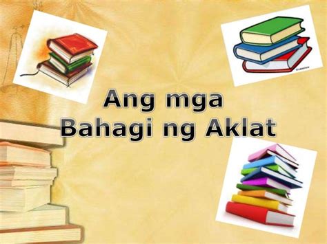 Mga Bahagi ng Aklat .